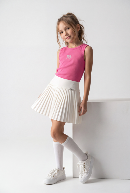 طقم Miu Miu سمارت كاجوال تنورة + توب 