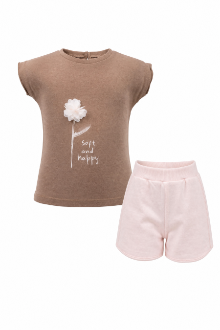 طقم تيشيرت وشورت Soft & Happy 