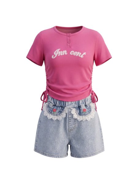 T-Shirt & Lace Short