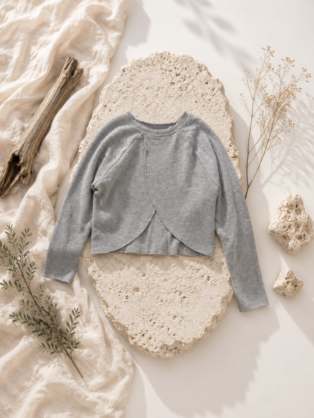 Girls Ribbed Wrap Top