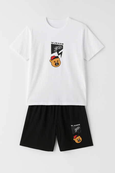 WJEANS Graphic Bear Lounge Set