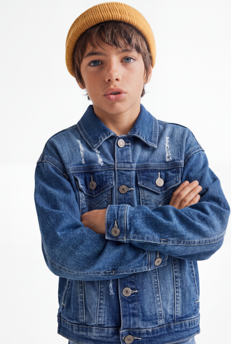 جاكيت جينز Distressed للأولاد