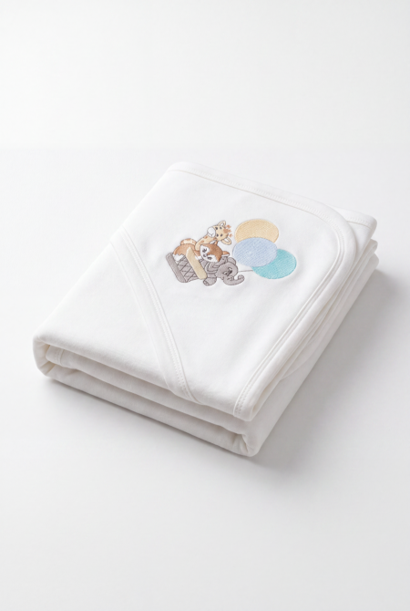 كوفلية بيبي قطنية طبقتين – أصدقاء البالونات