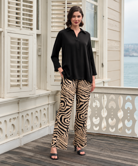 monamise - Animal Print Viscose Lounge Set