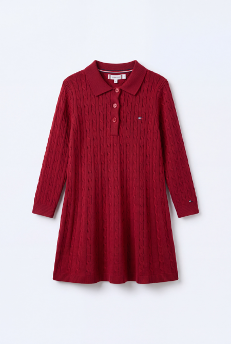 Heritage Cable Knit Polo Dress