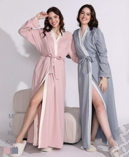 MiniMoon | 34921 - Lace Trim Long Robe