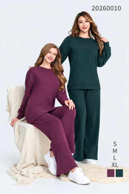 Oversized Wide-Leg Lounge Set – 2 Pieces
