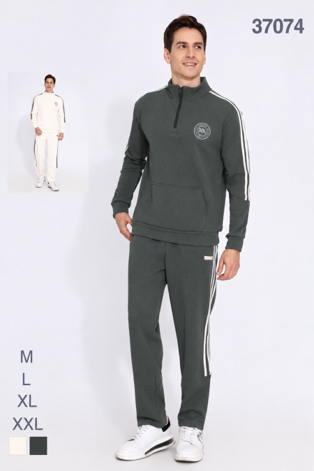 Men's Ribbed Half-Zip Tracksuit