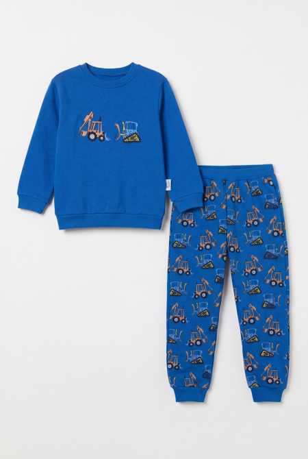 Construction Vehicles Printed Tracksuit