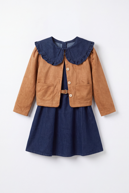 Classic Peter Pan Collar Dress Set