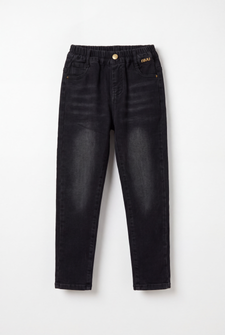 MIU MIU Black Washed Slim Fit Jeans