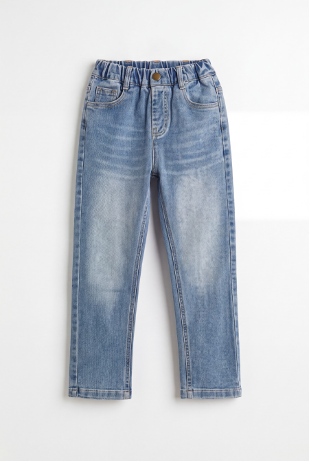 Light Blue Washed Straight Fit Jeans