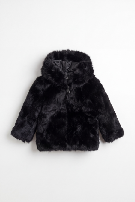 Luxury Faux Fur Hooded Jacket