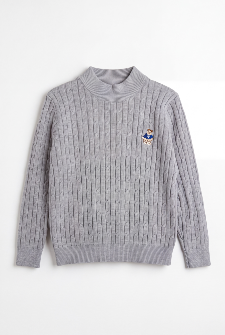 Cable Knit Teddy Bear Sweater