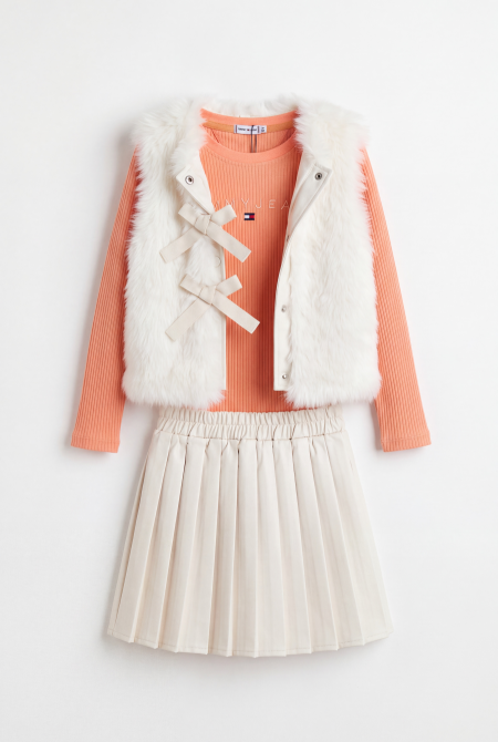 Soft Coral Pink & Ivory