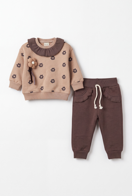 Floral Ruffle Casual Set