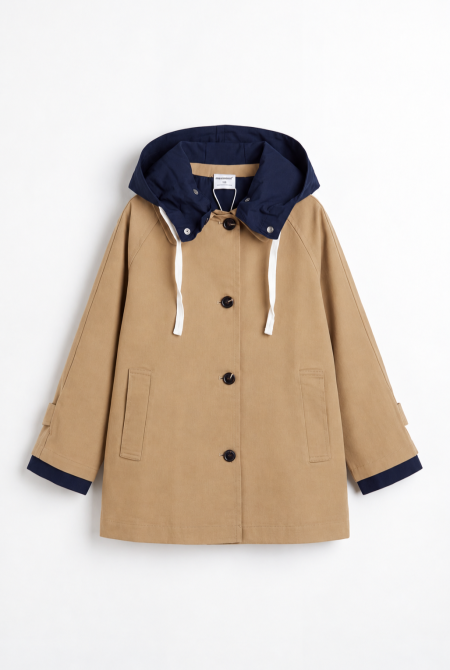 Classic Hooded Trench Coat