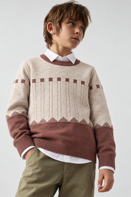 Oatmeal & Dusty Brown