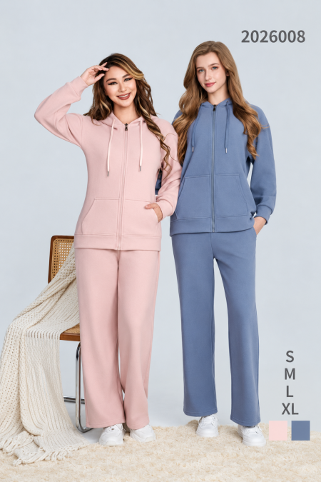 Zip-Up Hooded Lounge Set