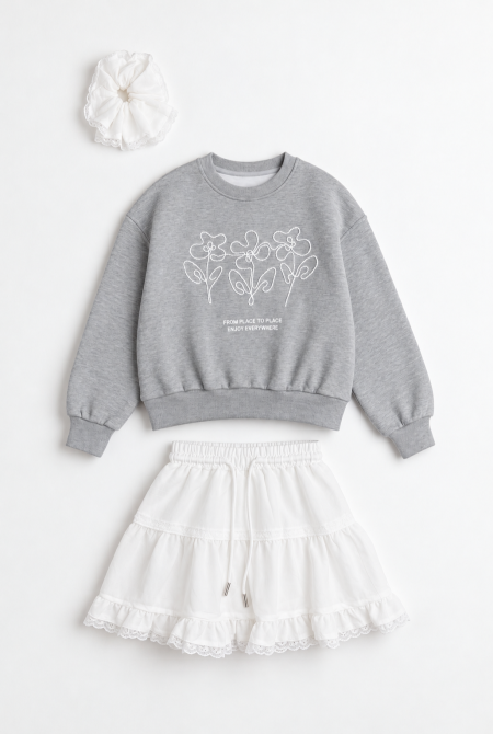Heather Grey / White