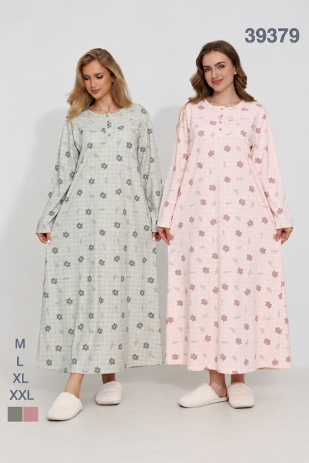 Floral Print Long Nightdress