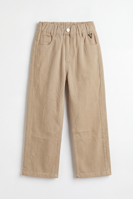 Elastic Waist Straight Leg Pants