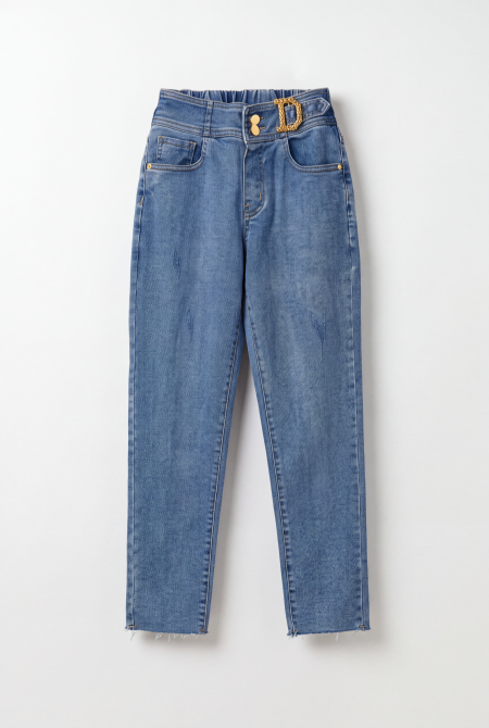 High Waist Straight Leg Jeans