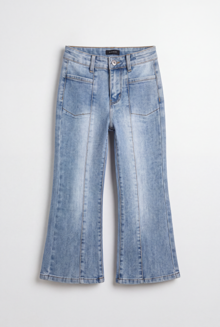 High Waist Wide Leg Denim Jeans
