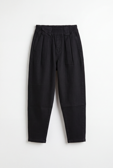 High-Waist Pleated Tapered Pants